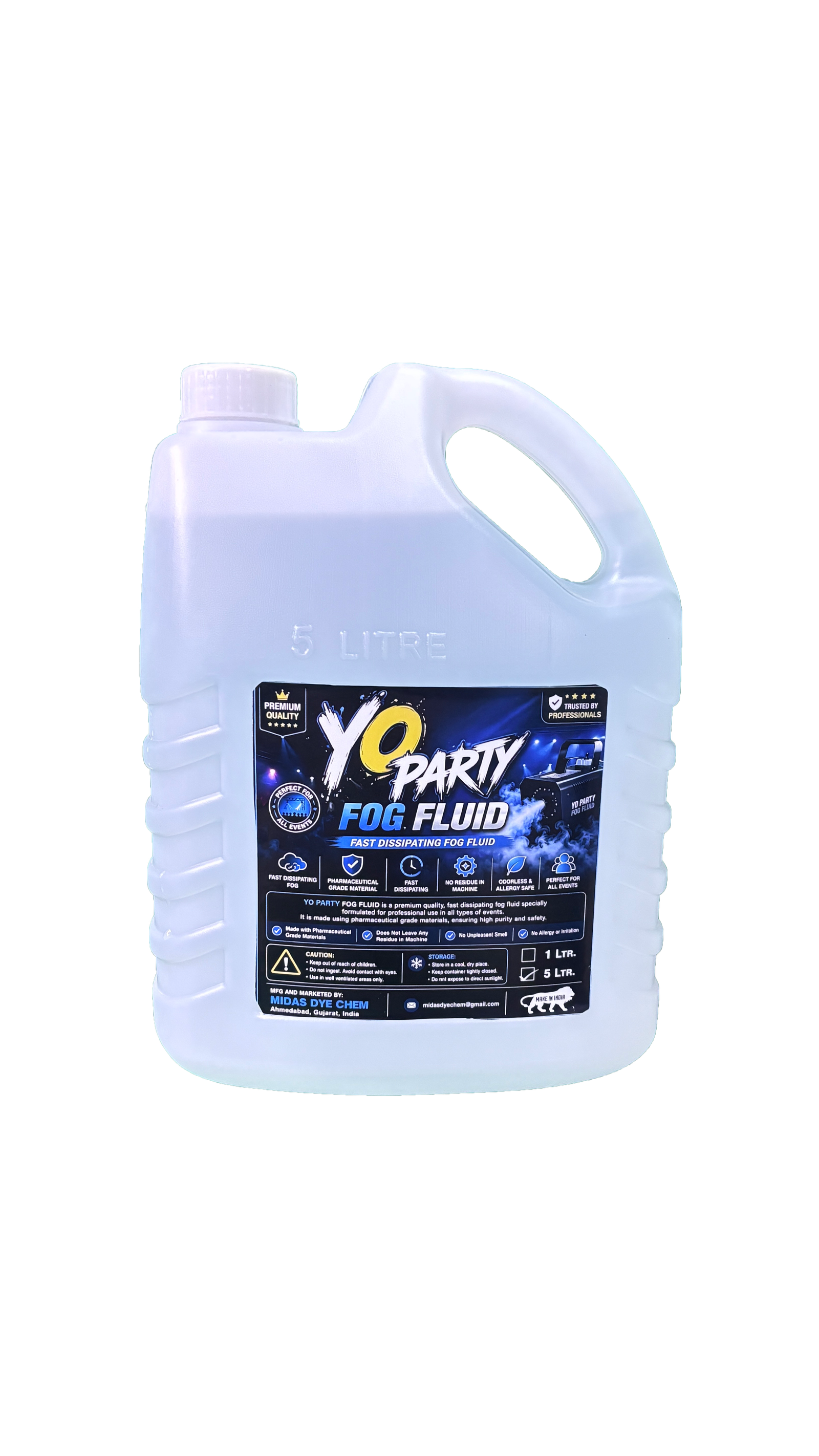 Yo Party Fog Fluid 5L Jug